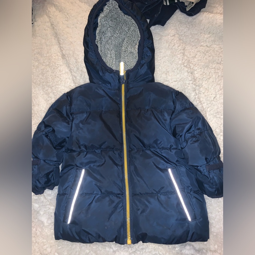 Baby Boy 6-9 Month Navy Blue Coat Wonder‎ Nation